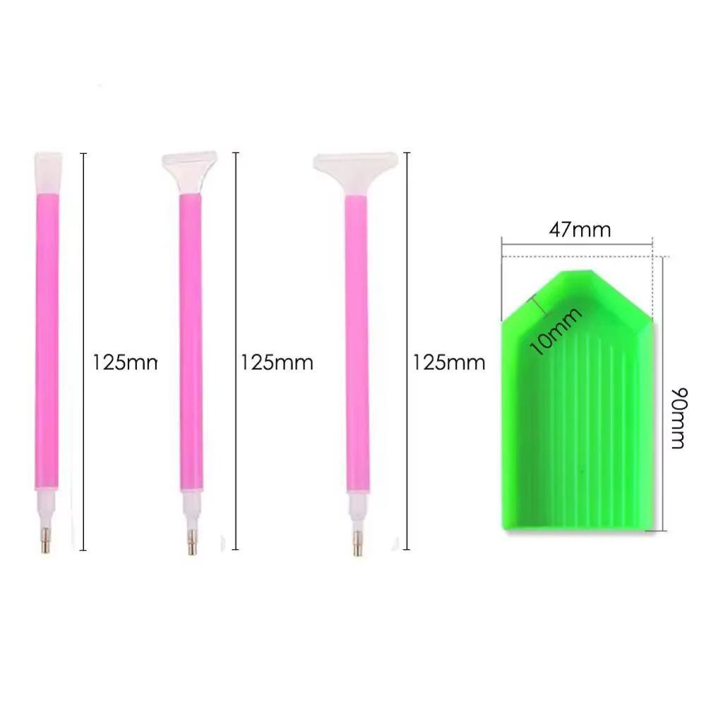 Kit d'outils de stylo de broderie de point de croix de peinture de diamant 5D, accessoires de bricolage, colle de mosaïque, pincettes