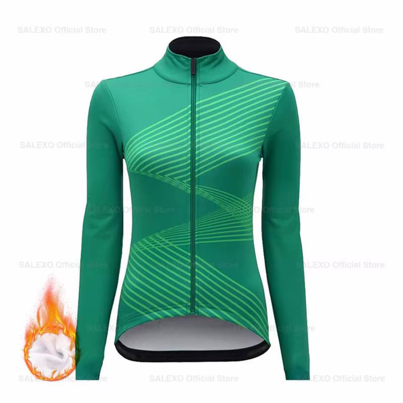 Maillot de cyclisme d'hiver pour femme