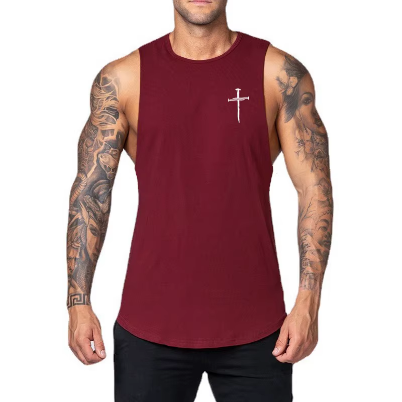 Vêtements de sport personnalisés imprimés croisés pour hommes