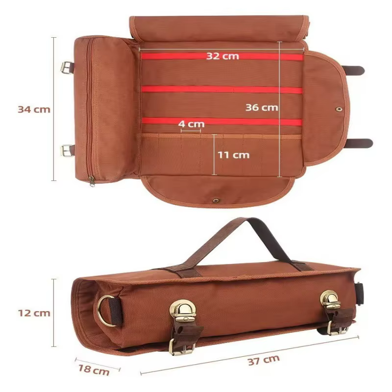 Grand sac de transport pour barman, sac à outils créatif en toile pour barman, sac de rangement pour outils de bar et shaker à cocktails (sac seul)