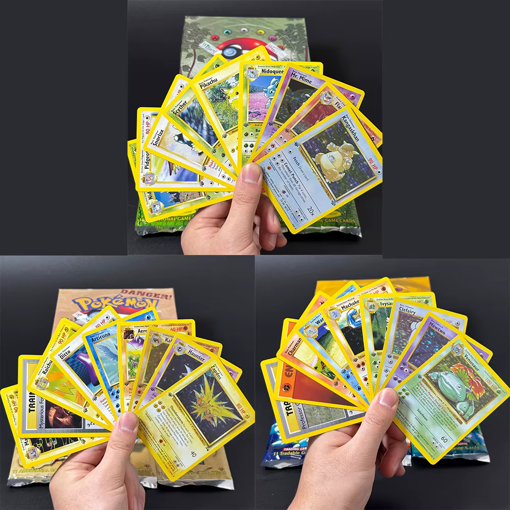 Pokémon Booster Box Packs TCG 1er jeu cartes Flareon Scyther Wigglytuff Charizrd Blastoise Venusaur aérodactyl Lapras Zapdos