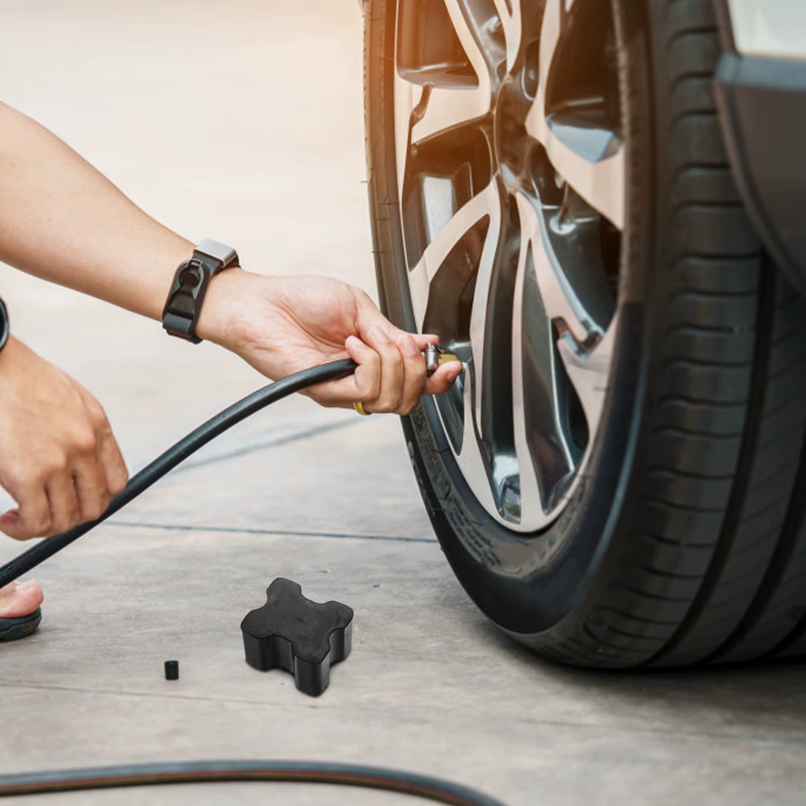 Kit de 4 amortisseurs en caoutchouc noir robuste pour ressorts hélicoïdaux de 1 à 1,5 pouce, idéal pour kit de suspension de voiture